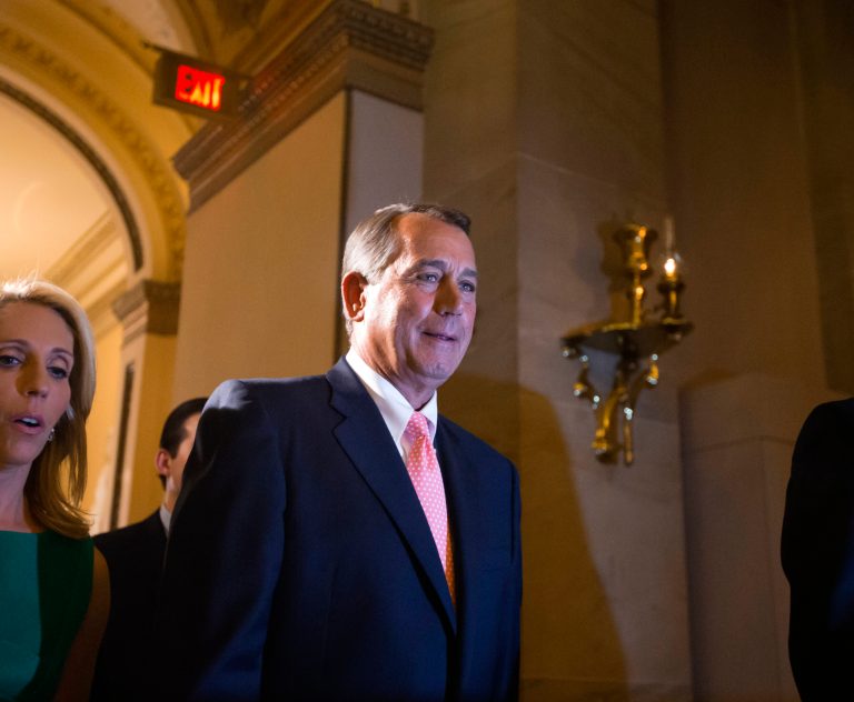   Speaker of the House John Boehner, R-Ohio, returns to his office after a procedural vote on the House floor, at the Capitol in Washington, Monday, Sept. 30, 2013. The Republican-controlled House and the Democrat-controlled Senate are at an impasse as Congress continues to struggle over how to prevent a possible shutdown of the federal government when it runs out of money. President Barack Obama ramped up pressure on Republicans Monday to avoid a post-midnight government shutdown, saying that failure to pass a short-term spending measure to keep agencies operating would 
