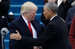In his brief inaugural address, Trump promised to be more ‘transformative’ than Obama