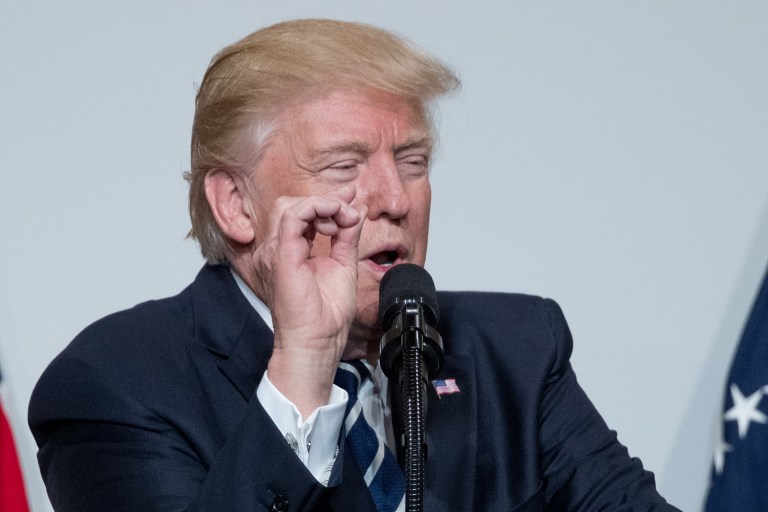 President Trump will deliver the commencement address at Liberty University on May 13. (AP Photo/Andrew Harnik)
