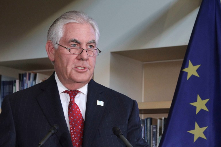 Tillerson met in Fairbanks, Alaska, with leaders from seven other Arctic nations for the biannual meeting. (AP Photo/Mark Thiessen)