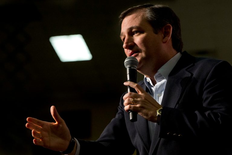 Cruz took a subtle shot at Florida Sen. Marco Rubio during a speech in Mount Pleasant, S.C. (AP Photo/Jacquelyn Martin)