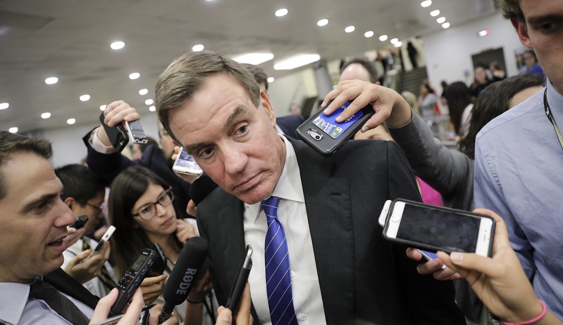 Trump: Mark Warner texts to get to Trump dossier author ‘tied into Crooked Hillary’