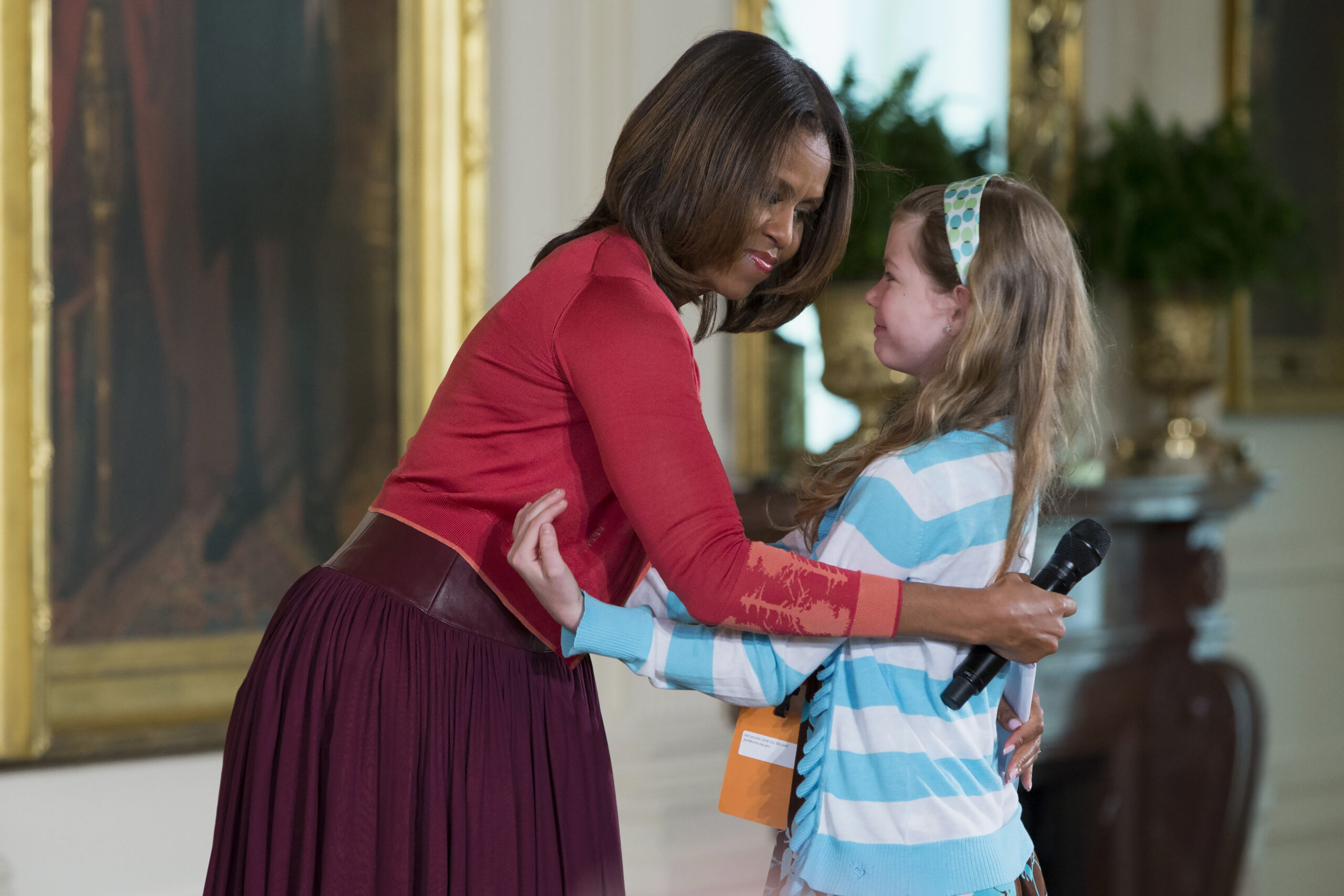 First lady gets resume from girl with jobless dad