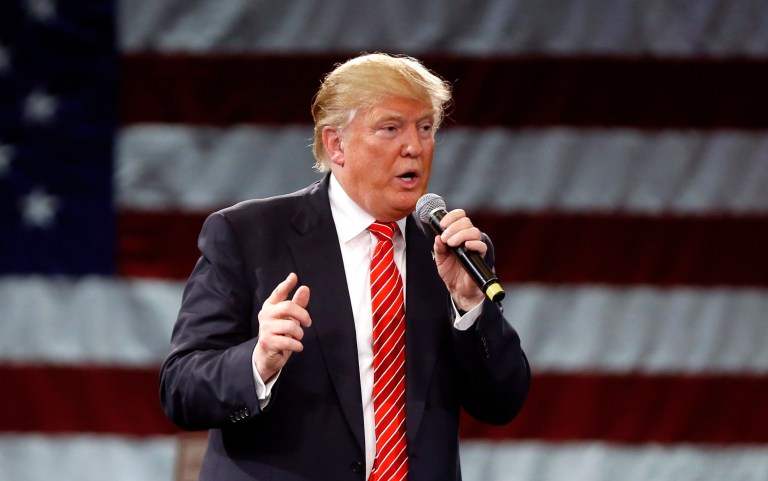 The Democratic National Committee may be preparing to release data on Donald Trump's finances, self-proclaimed hacker Guccifer 2.0 said on Tuesday. (AP Photo/Gerald Herbert)