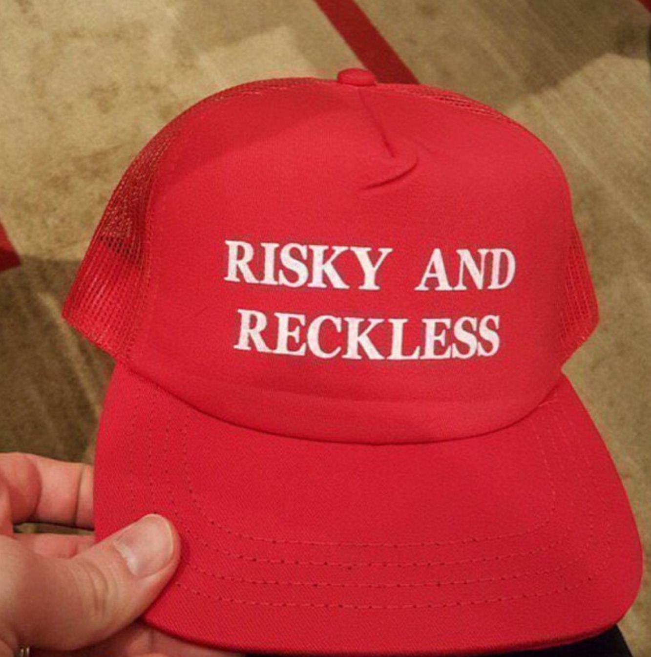 Democratic senator runs out of Trump parody hats