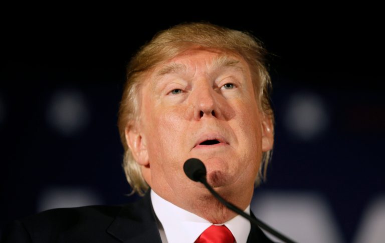 Trump took swings at Cruz over issues including his stance on ethanol and status as a natural born citizen. (AP Photo/Charlie Neibergall)