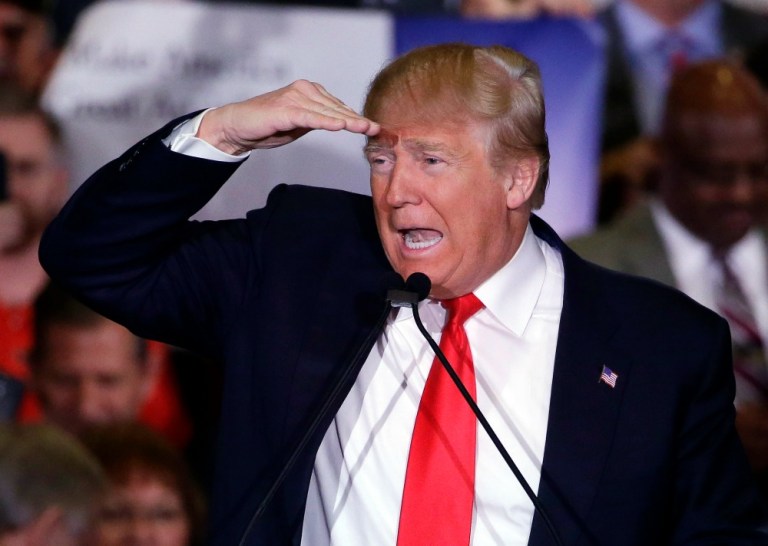 Although Donald Trump frequently goes negative on the campaign trail, he has only released one negative campaign ad in the past month. That ad targeted Ted Cruz. (AP Photo)