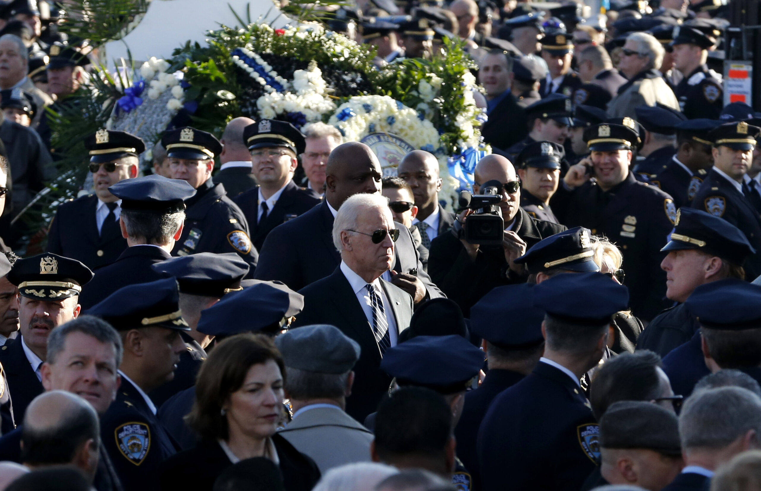 Biden at NYPD funeral: ‘Thank God’ for police officers