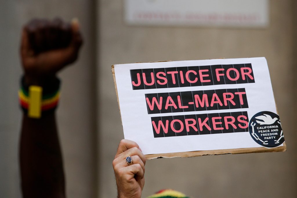 Walmart warehouse workers protest work conditions