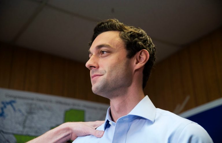 Democrat Jon Ossoff is competing in a hotly contested race for a congressional seat in Georgia that is being used as a gauge of how voters view the Trump administration. (AP Photo/David Goldman)