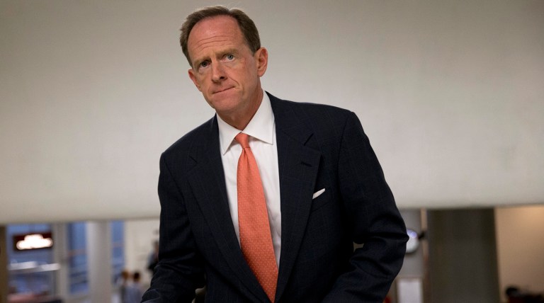 A top environmental group plans to spend $485,000 attacking Republican Pennsylvania Sen. Pat Toomey in his re-election fight. (AP Photo/Carolyn Kaster, File)