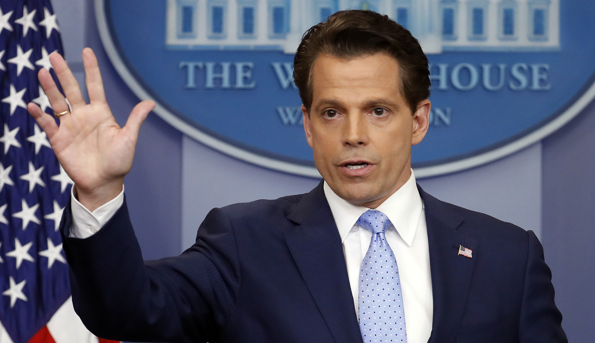 Anthony Scaramucci won’t commit to resuming ‘regular’ on-camera press briefings
