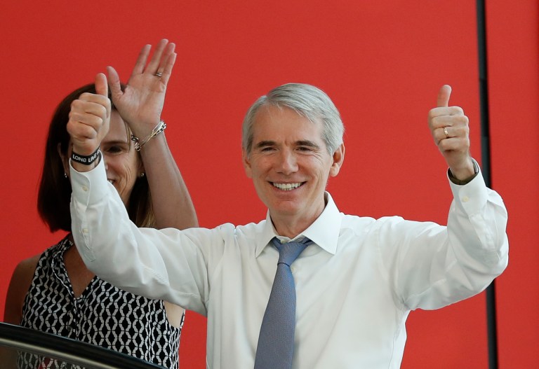 Ohio Sen. Rob Portman announced Tuesday that his campaign raised $4.5 million in the third fundraising quarter. (AP Photo/Alex Brandon, File)