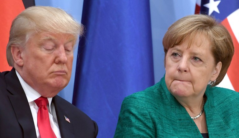 The warning is part of a flurry of last-minute diplomacy to change Trump's mind about the Iran deal. (Patrik Stollarz/Pool Photo via AP)