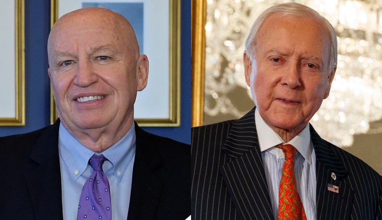 A framework from Rep. Kevin Brady and Sen. Orrin Hatch would fund insurer payments for two years and would delay enforcement of the individual and employer mandates. (AP Photo/Evan Vucci)