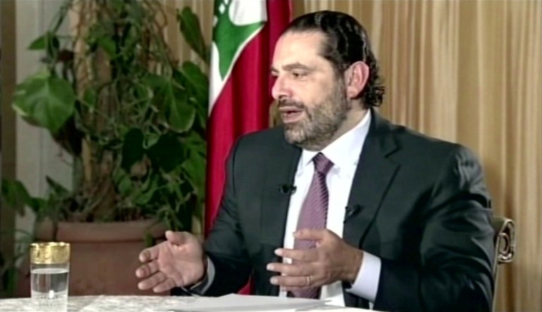 A firm policy is taking shape against their belligerence in the region following the resignation of Lebanese Prime Minister Saad Hariri, the target of a botched assassination attempt. (Future TV via AP)