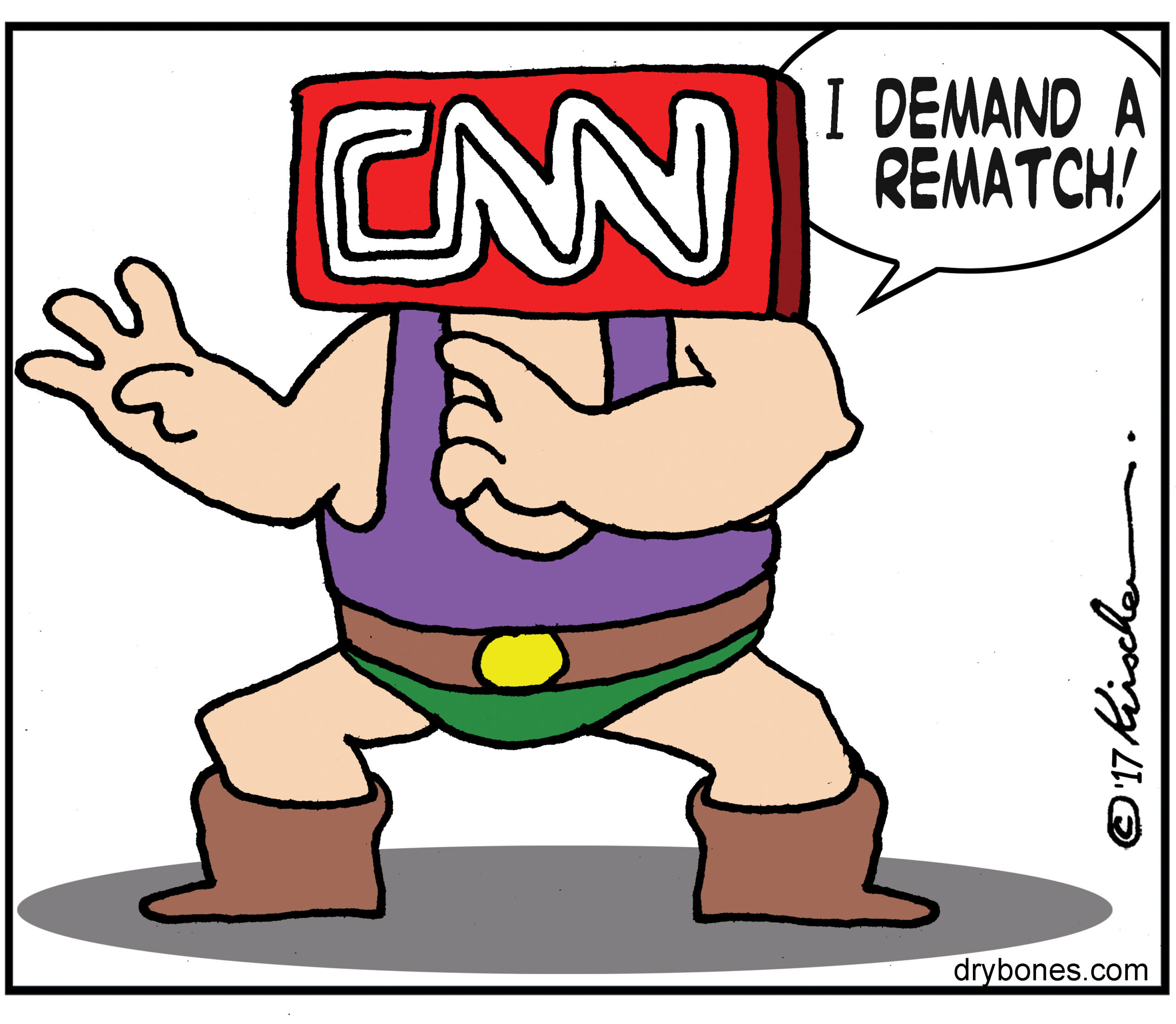 Editorial cartoon: CNN rematch