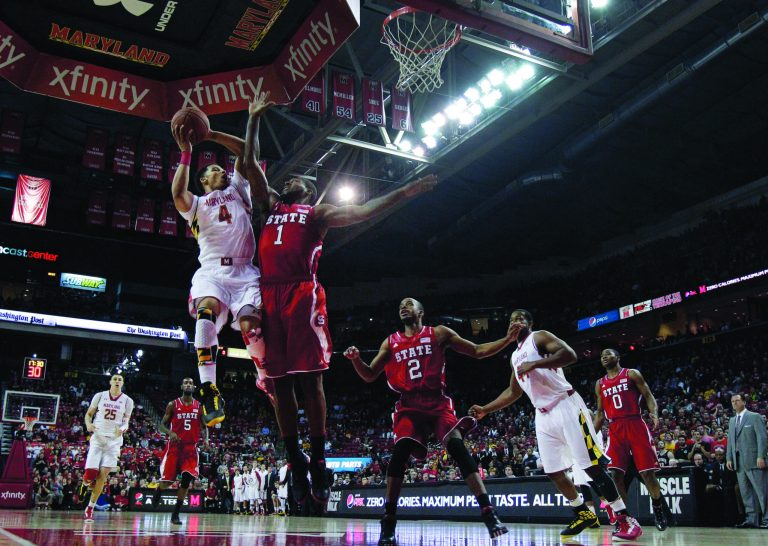 Patrick Semansky/AP
Seth Allen started at shooting guard for Maryland on Wednesday and finished with nine points in a victory over N.C. State.