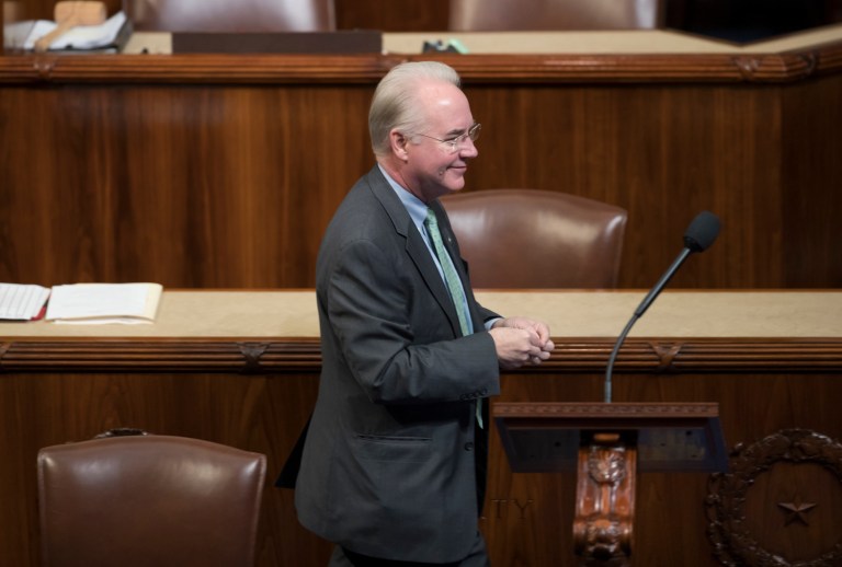 Georgia Republican says he would resign from surgery practice and divest his stocks in roughly 40 companies. (AP Photo/J. Scott Applewhite)