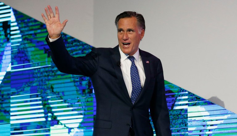 Former Republican presidential candidate Mitt Romney is set to announce a campaign for Utah's Senate seat. He is a beloved figure in the state, both for the political heights he reached as a Mormon and his work back in 2002 rescuing the Salt Lake City Winter Olympic Games from ruin. (AP Photo/Rick Bowmer)
