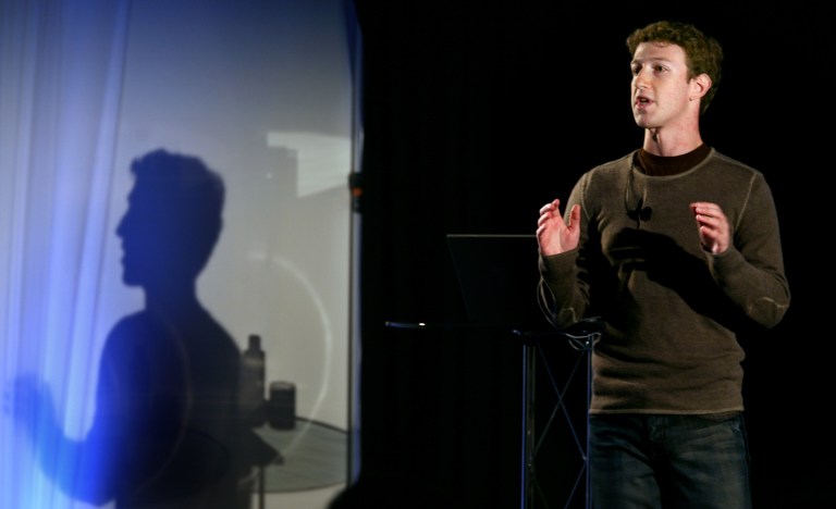 FILE - In this Monday, Nov. 6, 2007, file photo, Facebook CEO Mark Zuckerberg speaks to press and advertising partners at a Facebook announcement in New York. On Feb. 4, 2014, Facebook celebrates 10 years since Mark Zuckerberg created a website called Thefacebook.com to let his classmates find their friends online. (AP Photo/Craig Ruttle, File)