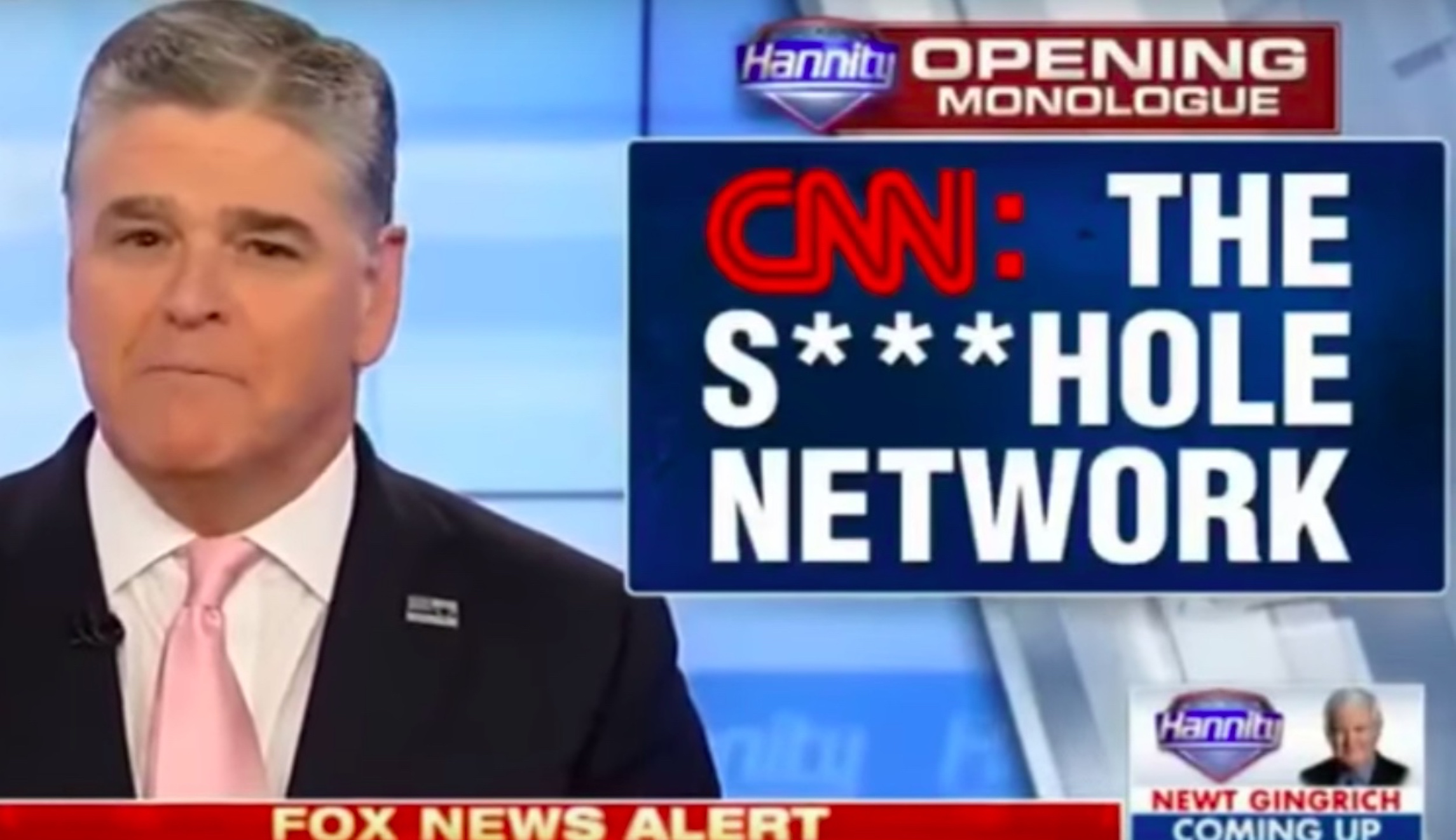 Sean Hannity: CNN is the ‘the s***hole network’