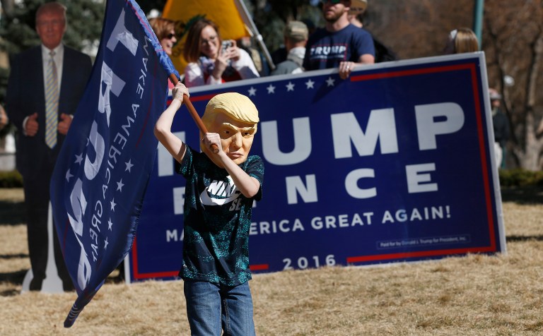 About 400 Trump supporters turned out for the event as 