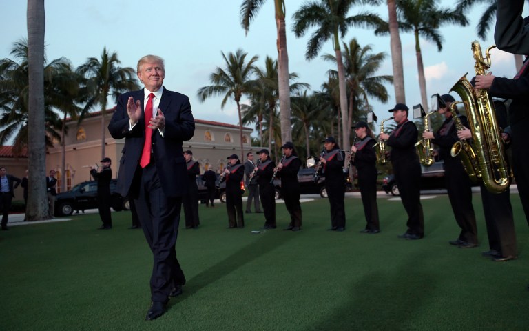 Pool reports say Trump participated in meetings and made phone calls at the golf club. (AP Photo/Susan Walsh)