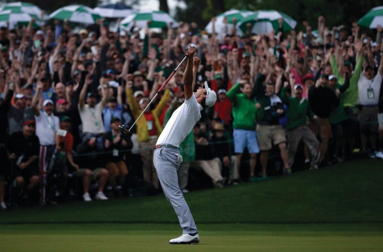 David J. Phillip/AP
Adam Scott beat Angel Cabrera with a 12-foot birdie putt on the second playoff hole to become the first Australian player to win the Masters.