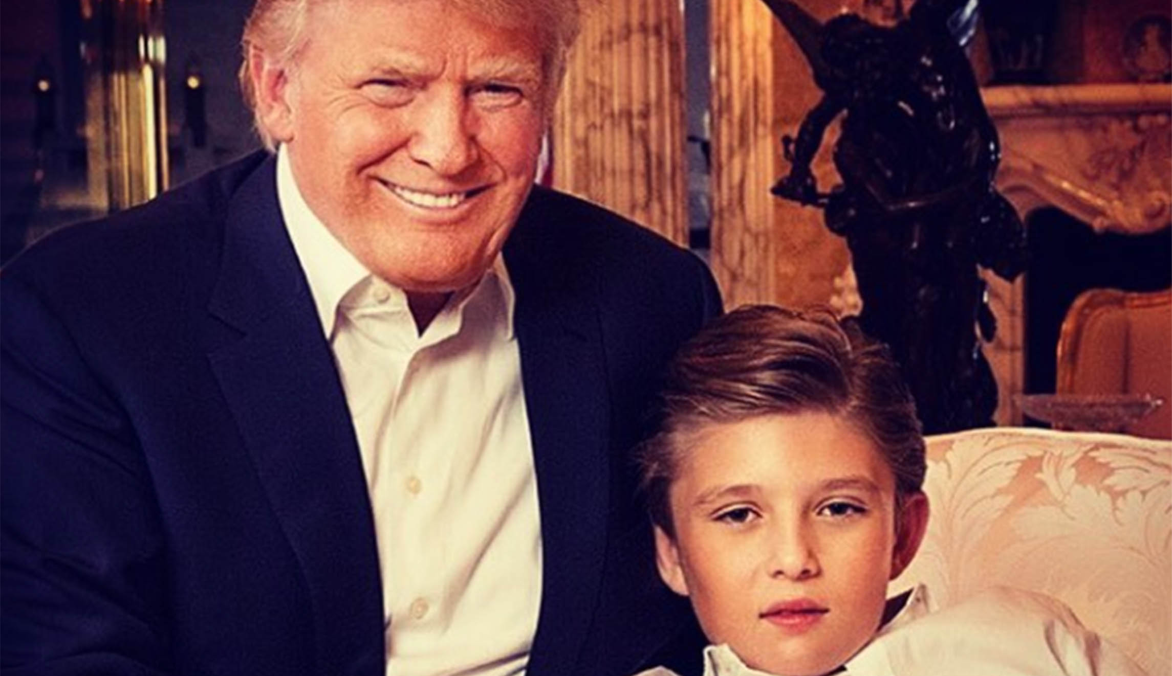 First lady Melania Trump marks Father’s Day with photo of President Trump and Barron