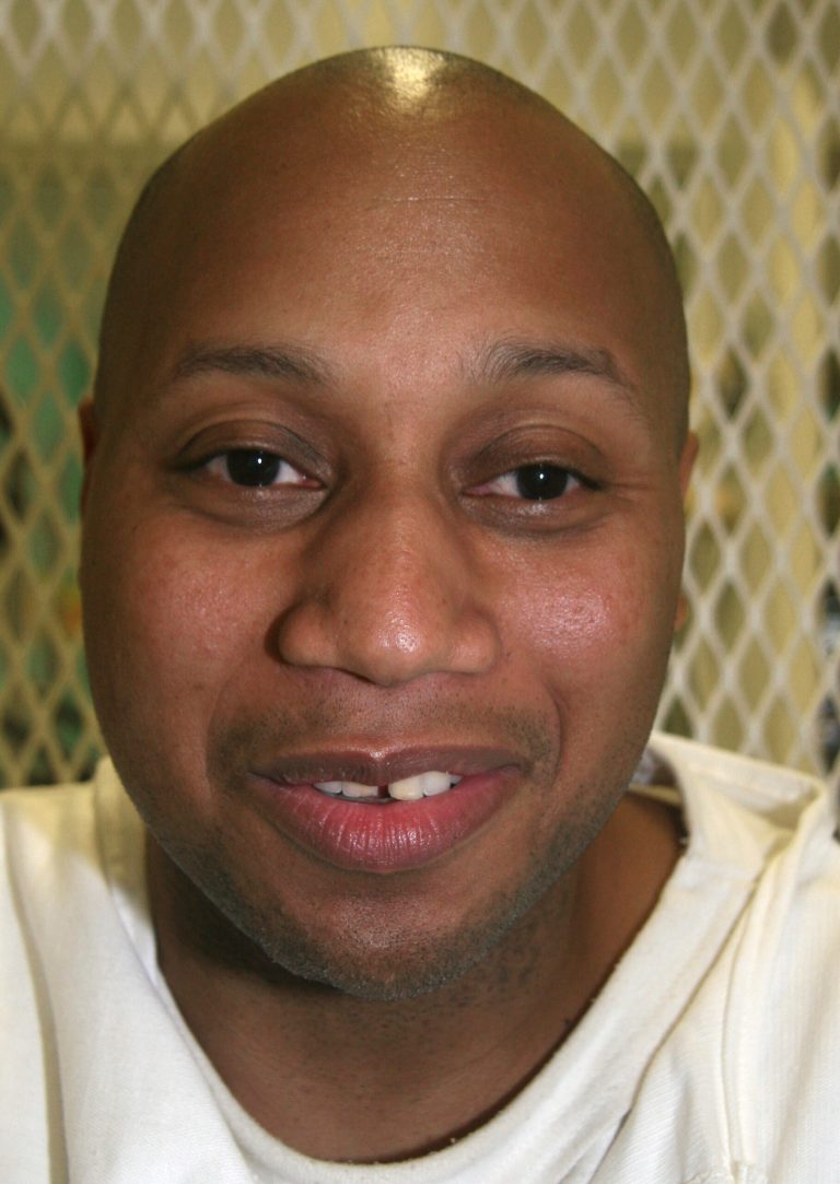 In a July 30, 2014 photo, condemned inmate Willie Trottie is interviewed in a cell in the prison's visitation room outside death row at the Polunsky Unit, in Livingston, Texas. Trottie is scheduled to be executed Wednesday, Sept. 10 for killing his common-law wife Barbara Canada and her brother Titus Canada. (AP Photo/Mike Graczyk)