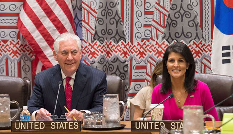 Secretary of State Rex Tillerson wants U.S. Ambassador to the UN Nikki Haley to run her remarks by State Department officials 