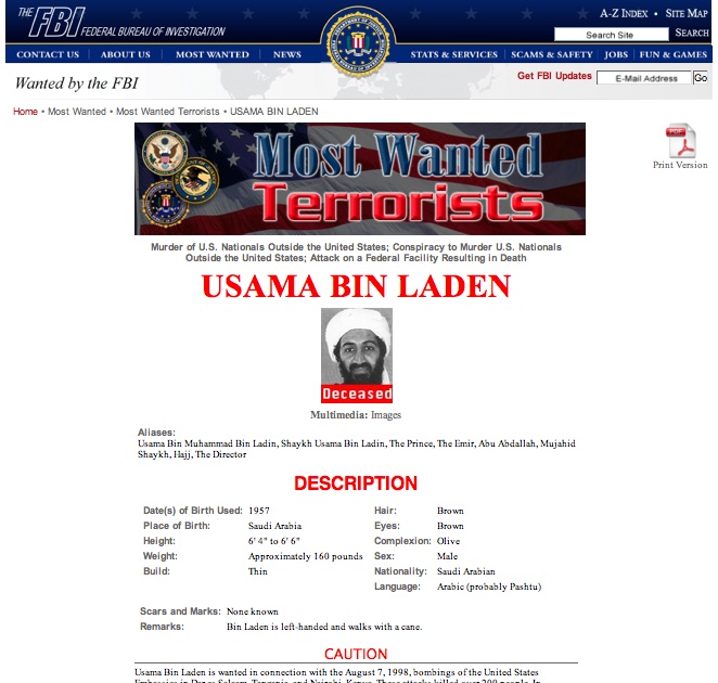 FBI: Deceased