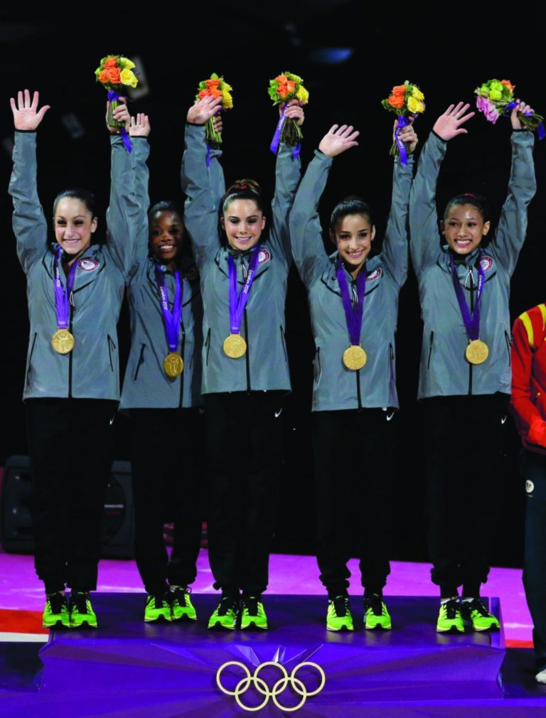 Gregory Bull/AP
The women's gymnastic team championship was streamed live online by over 1.5 million people.