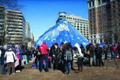 Occupiers hold fast despite park camping ban