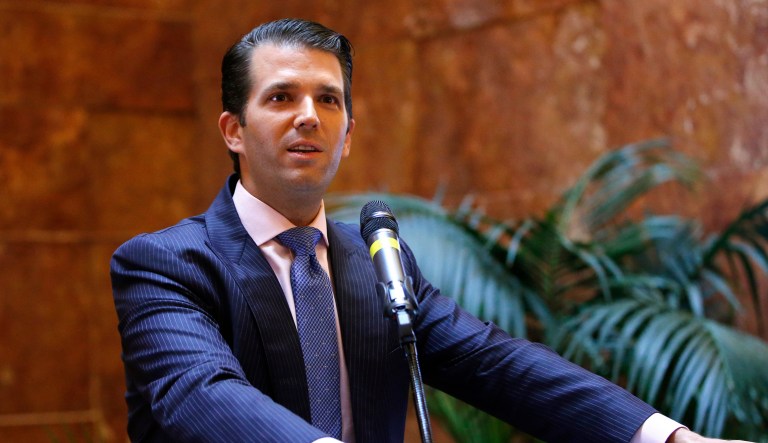 Sanders said Trump helped his son write a statement explaining a meeting he had last year at Trump Tower with a Russian lawyer. (AP Photo/Kathy Willens)