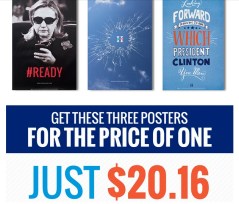 Ready for Hillary dumps ’email poster’ in 3 for 1 deal