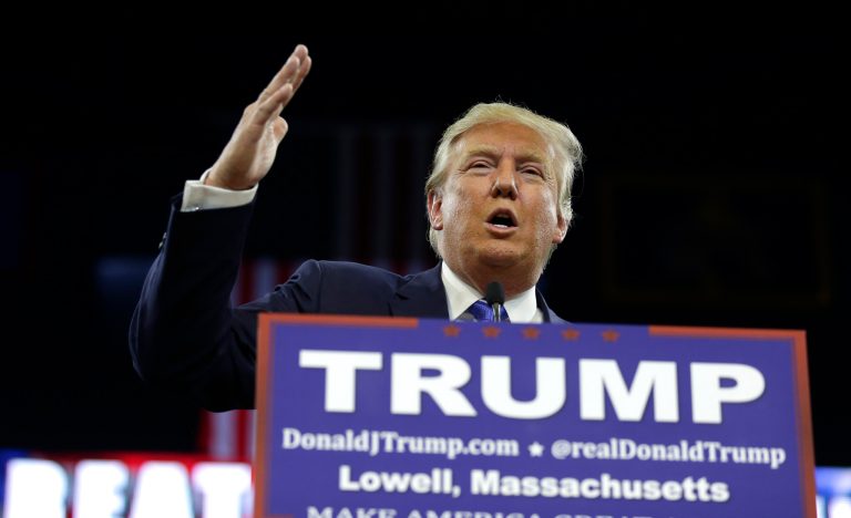 Republican presidential candidate Donald Trump says he wasn't all that thrilled with the George W. Bush administration. (AP Photo/Charles Krupa)