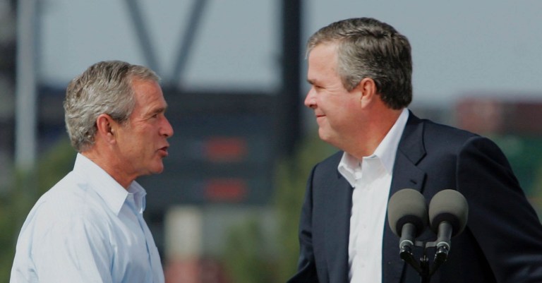 Former Florida Gov. Jeb Bush turns to his brother -- former President George W. Bush -- to be his closest adviser on U.S.-Israeli policy. (Getty Images File)
