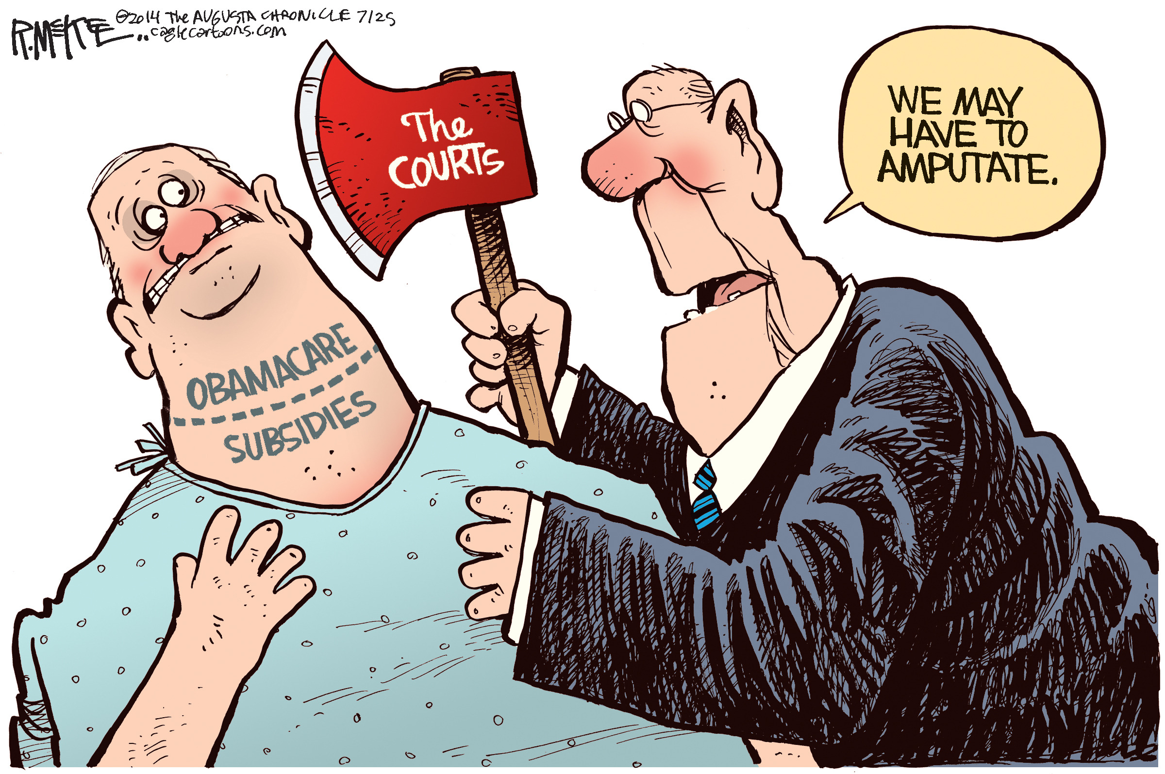 Editorial cartoon: Obamacare subsidies