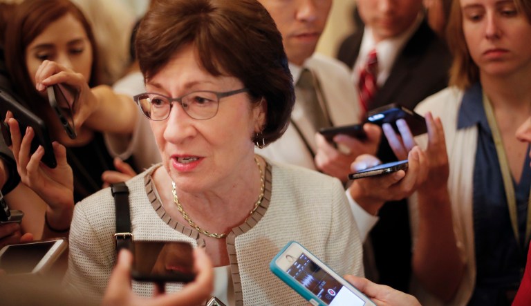 Sens. Susan Collins and Rand Paul say they will vote against the bill, while Rob Portman said he won't vote on a motion to proceed. (AP Photo/Pablo Martinez Monsivais)