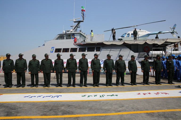 NCRI specifically identified the sites of some 90 docks operated exclusively by the IRGC within Iranian ports. (AP Photo/Hossein Ostovar/Tasnim News Agency)