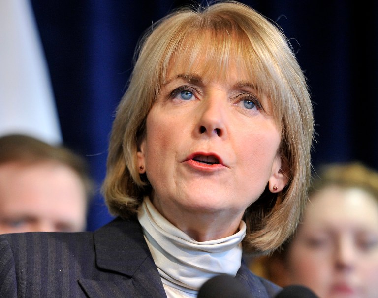 Democratic candidate for governor Martha Coakley is faulting Republican gubernatorial hopeful Charlie Baker for failing to endorse a hike in the state's minimum wage. (AP Photo/Josh Reynolds, File)