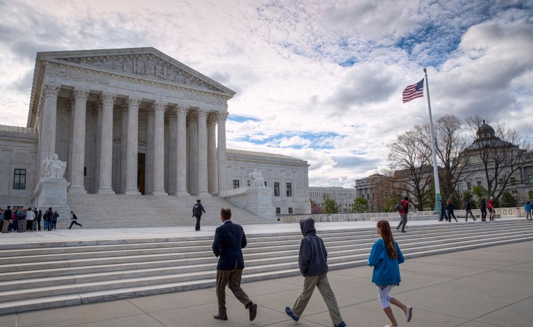 If the justices decide to hear the case, the issue might become moot because of the 90-day duration of the ban. (AP Photo/J. Scott Applewhite)