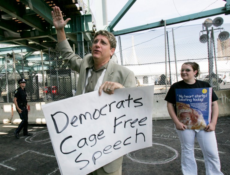 It has been a hell of a week for free speech in the state of California. (AP Photo/Charles Krupa)