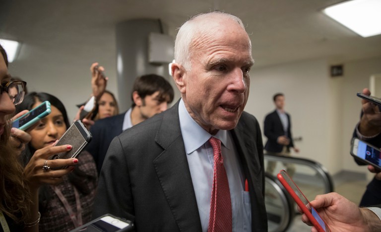 McCain will return to the Senate on Tuesday. (AP Photo/J. Scott Applewhite)