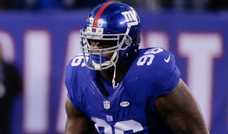Police believe Giants defensive lineman Jay Bromley was falsely accused by a woman seeking money. (AP file photo/Julie Jacobson)