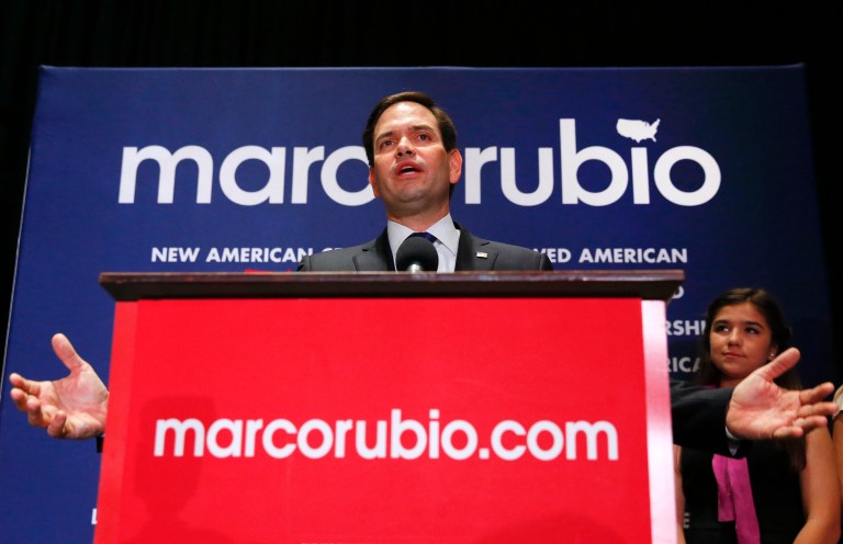 Most of Marco Rubio's 163 delegates are free to vote for whichever candidate they want on first floor ballot at the July convention. (AP Photo/Paul Sancya)