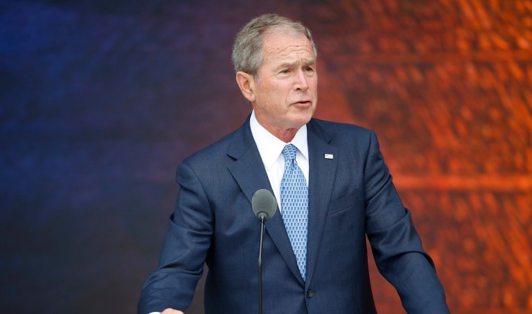 Bush said defeating the Islamic State must be a primary mission for the United States. (AP Photo/Pablo Martinez Monsivais)
		