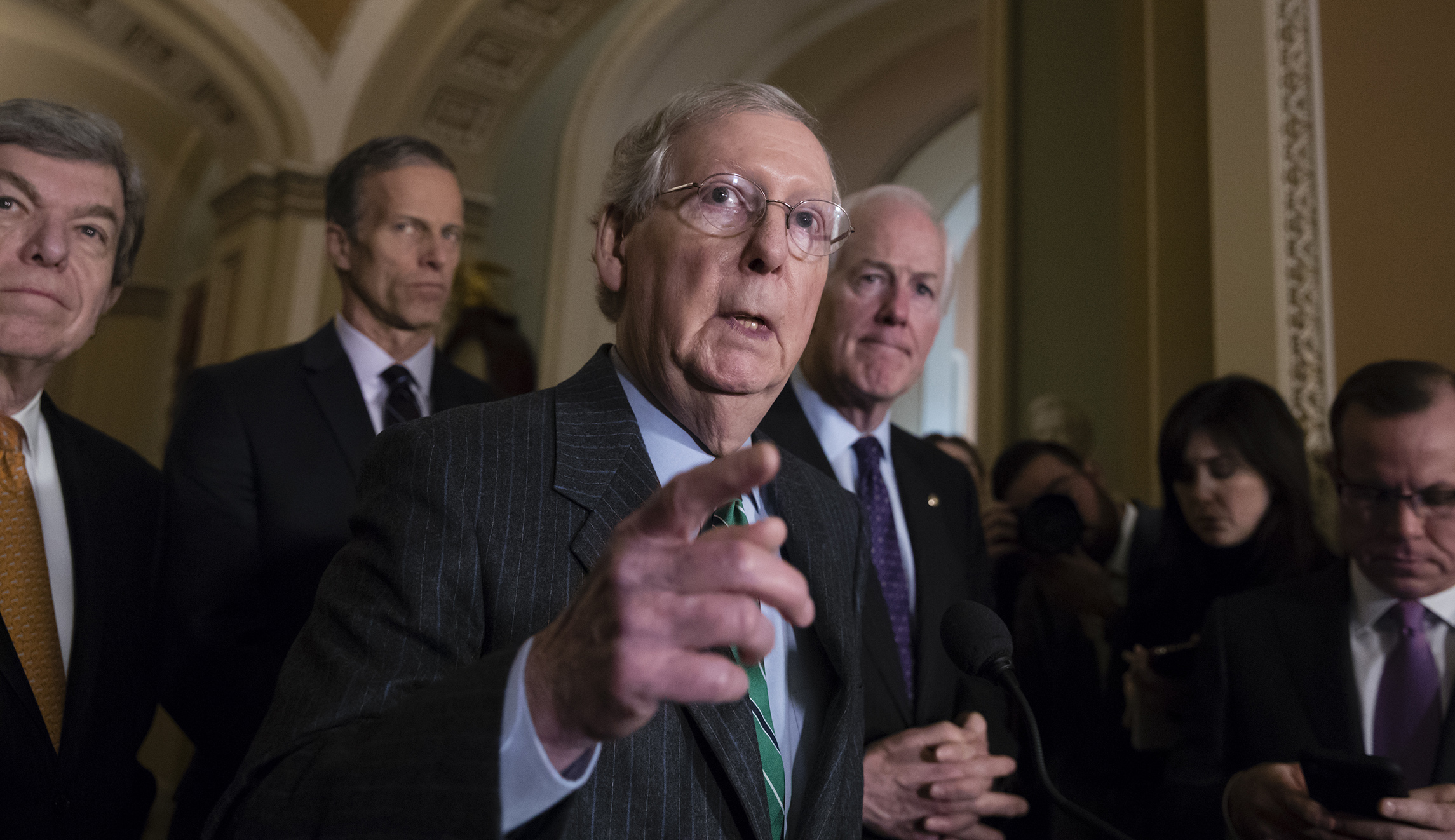 Senate in for weekend work if spending bill fails